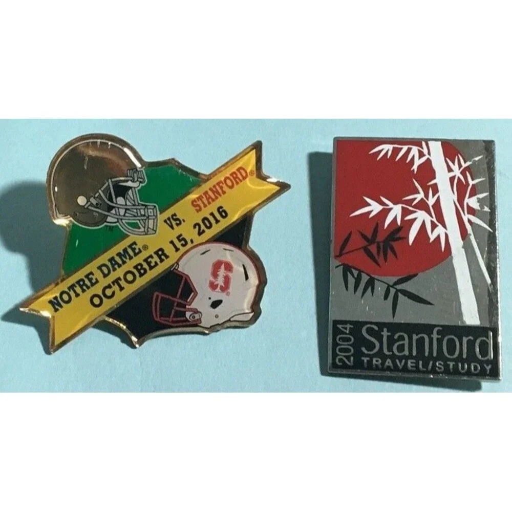 Stanford  2004 Stanford  Travel Study Orient pin & 2016 Game Day vs Notre Dame